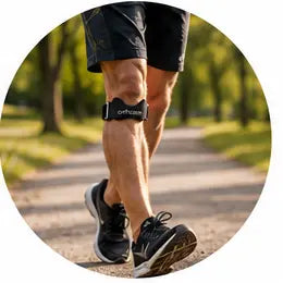 Person walking with OrthoZen below the kneecap